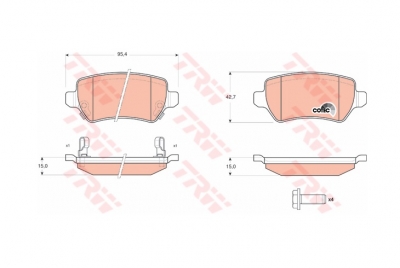 Placute frana spate Opel Astra G TRW